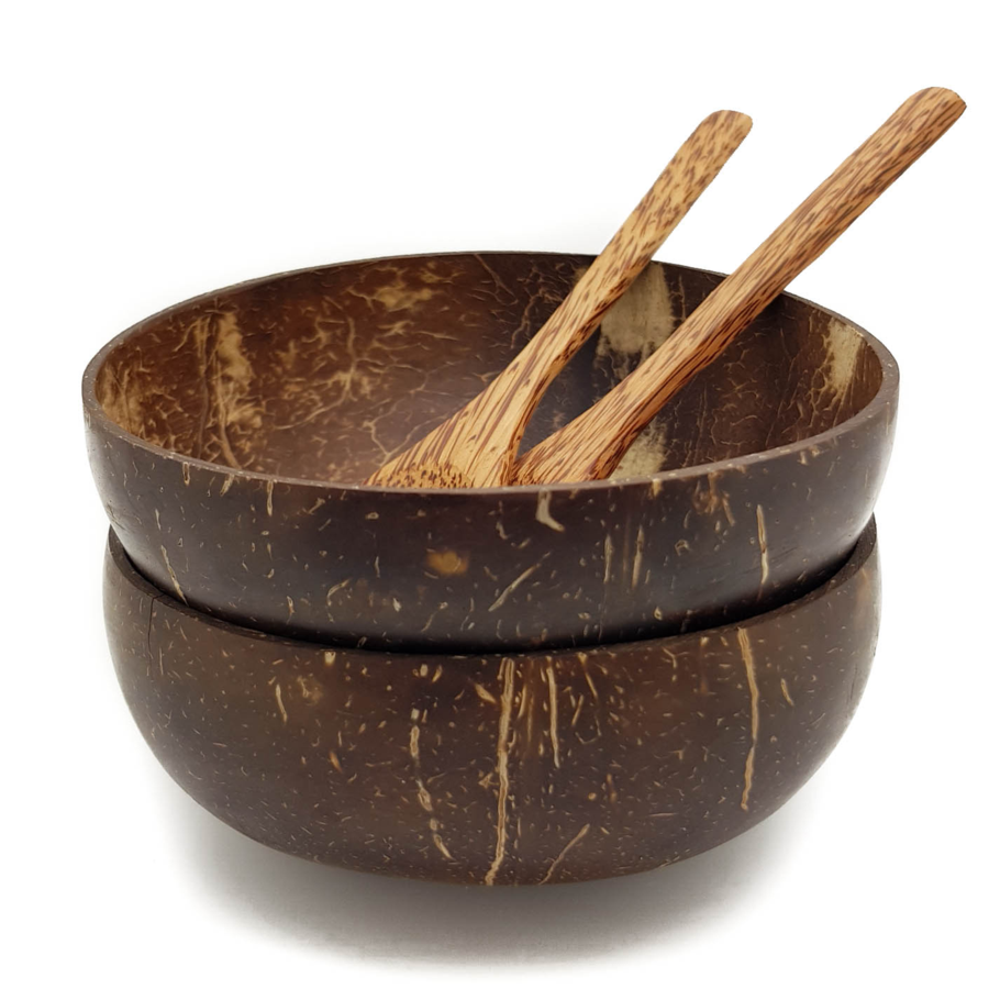 Coconut Bowls Origineel - Gladde Buitenkant met vorken